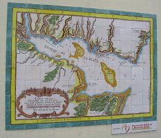 Map of Rio de Plata, Colonia de Sacremento,  Uruguay