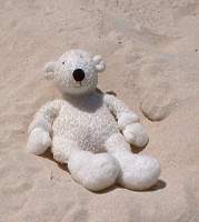 Paddy on the beach on Christmas Day, Surfers Paradise
