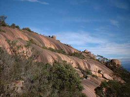 Rock face up Mt Amos, Tasmania