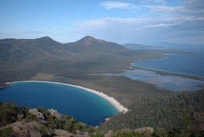 Wineglass Bay from the top of Mt Amos, Tasmania